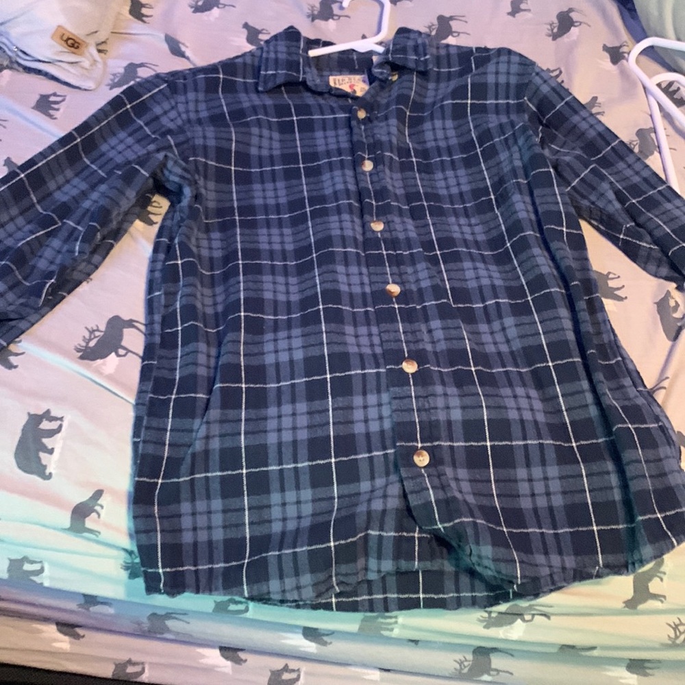 Blue mens flannel